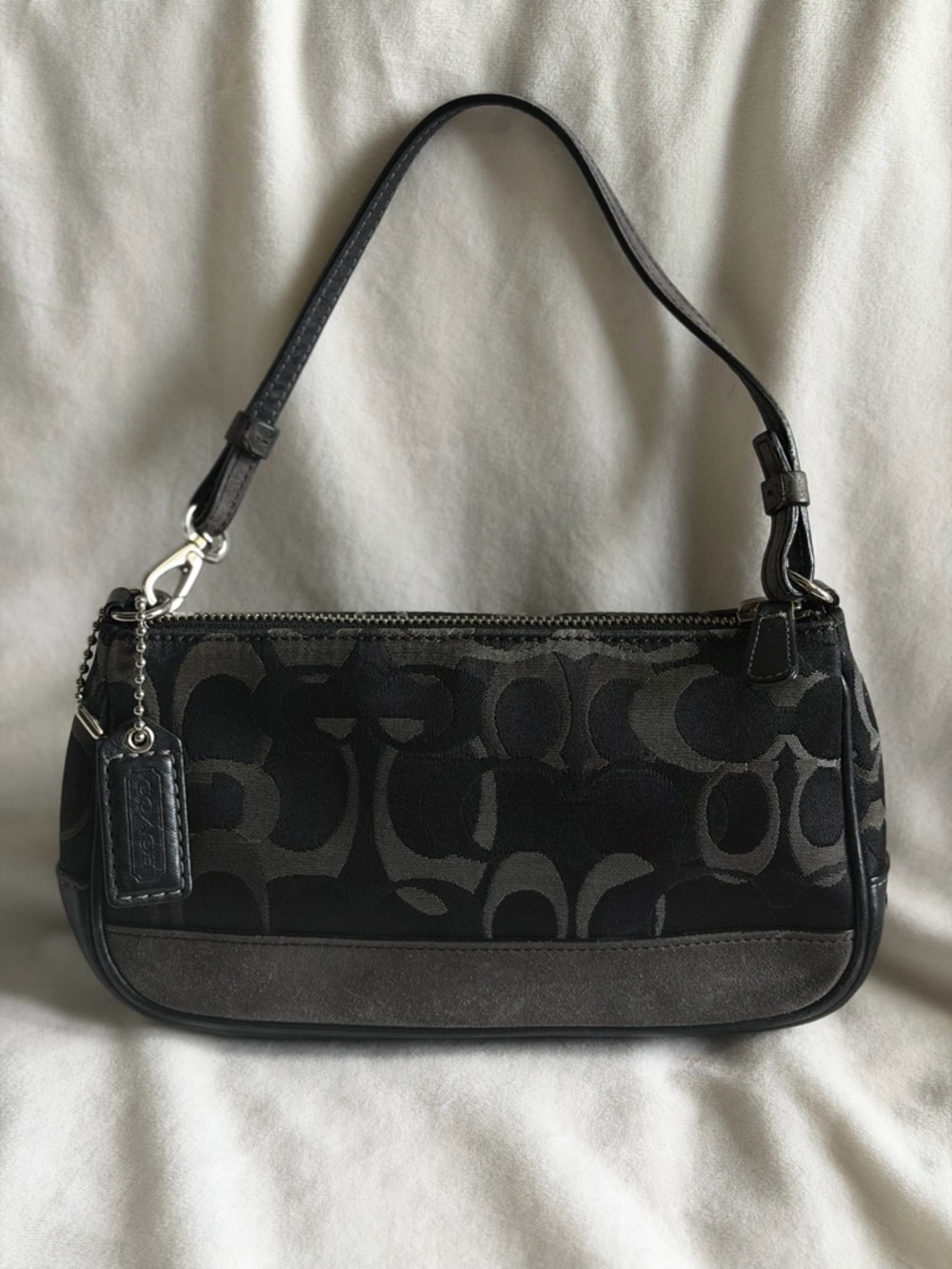 Coach Archival Signature Demi Pouch Baguette 7027 - EXCELLENT Vintage Black Y2K - Picture 1 of 9